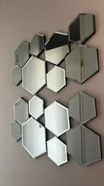Hexagon spiegel muur decoratie 2 stuks, Ophalen, Zo goed als nieuw, Overige vormen, Minder dan 100 cm