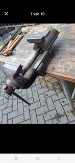zware 120mm leinen bankschroef met wisselbare bekken!!!, Ophalen, Zo goed als nieuw