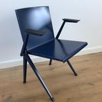 6 Gispen Mondial Gerrit Rietveld stoel chair blauw, Huis en Inrichting, Stoelen, Blauw, Metaal, Ophalen