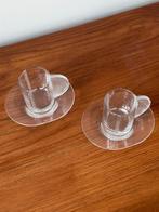 RIEDEL design glazen kopjes met schotel, Ophalen of Verzenden, Overige stijlen, Kop(pen) en/of Schotel(s), Glas