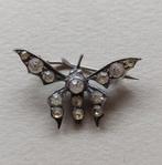 Antieke Victoriaanse zilveren broche vlinder rond 1880, Ophalen of Verzenden, Dames