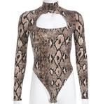 Slangen bodysuit jumpsuit bodycon romper dames vrouwen, Verzenden, Nieuw, Kleding