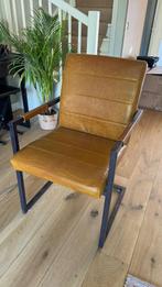 Industriele eettafel stoelen (6x), Huis en Inrichting, Ophalen, Gebruikt, Bruin, Industrieel
