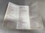 Menu - Restaurante La Rueda - Sant Lluis - Menorca Spain, Gebruikt, Ophalen of Verzenden, Nvt, Nvt