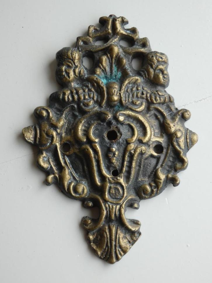 Koper messing Achterplaat voor knop knopje slot decoratie, Antiek en Kunst, Antiek | Koper en Brons, Koper, Ophalen of Verzenden