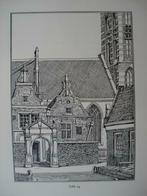 14 / Enkhuizen de  St.Pancras of Zuiderkerk Gravure 1902, Antiek en Kunst, Kunst | Etsen en Gravures, Ophalen of Verzenden