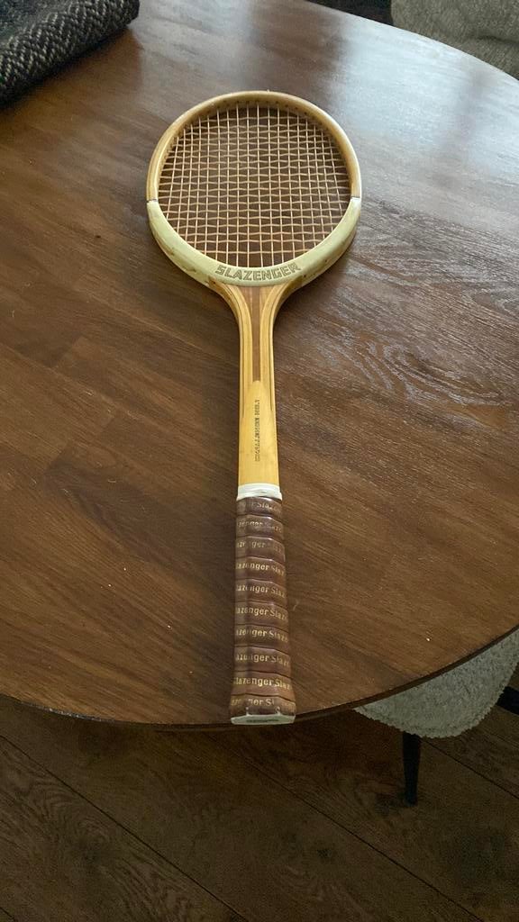 Slazenger houten tennisracket, Sport en Fitness, Tennis, Overige merken, L4, Ophalen of Verzenden, Zo goed als nieuw