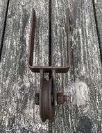 Oude IJzeren Catrol - vintage retro antiek katrol Industriël, Ophalen of Verzenden