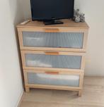 Houten ladekast met 3 laden., Huis en Inrichting, Ophalen, 100 tot 150 cm, 50 tot 100 cm, Zo goed als nieuw