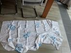 Sarong wikkeldoek omslagdoek wit witte bloemen blauw, Verzenden, 120 cm of meer, Wit, Nieuw