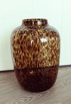 Xl cheetah  leopard cheeta tijger vaas 45 cm bij 32.5, Ophalen, Overige kleuren, Nieuw, Glas