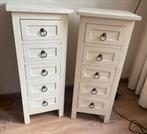 Twee Witte Ladekastjes, Huis en Inrichting, Ophalen, Minder dan 50 cm, Gebruikt, Minder dan 100 cm