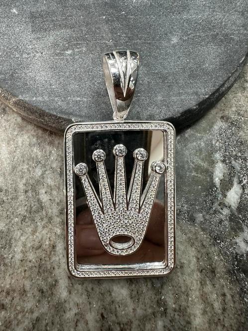 Prachtige zilveren Rolex hanger, Sieraden, Tassen en Uiterlijk, Kettinghangers, Nieuw, Goud, Overige voorstellingen, Ophalen of Verzenden