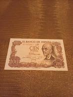 Cien pesetas heeft in fotoboek gezeten, Postzegels en Munten, Bankbiljetten | Europa | Niet-Eurobiljetten, Ophalen of Verzenden