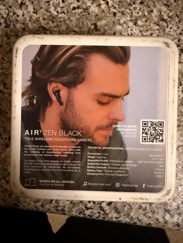 Happy Plugs Air 1 Zen Black - Nieuw beschikbaar voor biedingen