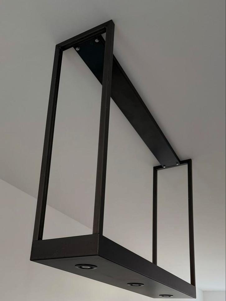 Ancona Blauwstaal Hanglamp Eetkamer, Huis en Inrichting, Lampen | Hanglampen, Nieuw, 50 tot 75 cm, Metaal, Ophalen