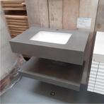 Badkamermeubel, Leisteen, Grijs betonlook, 80 cm, Varden 80, Huis en Inrichting, Ophalen of Verzenden, Nieuw