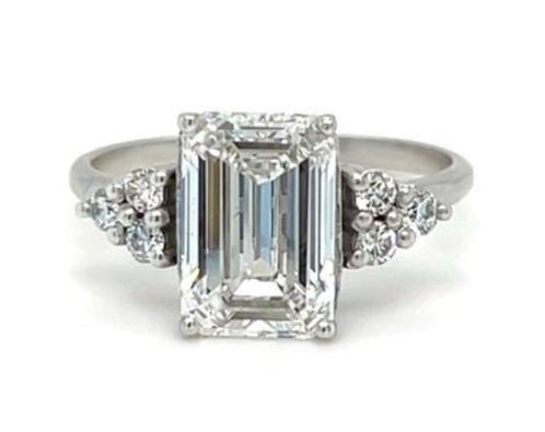 Gouden ring met diamant totaal 3.38ct!! IGI certif NIEUW!!, Sieraden, Tassen en Uiterlijk, Ringen, Nieuw, Dame, 17 tot 18, Wit