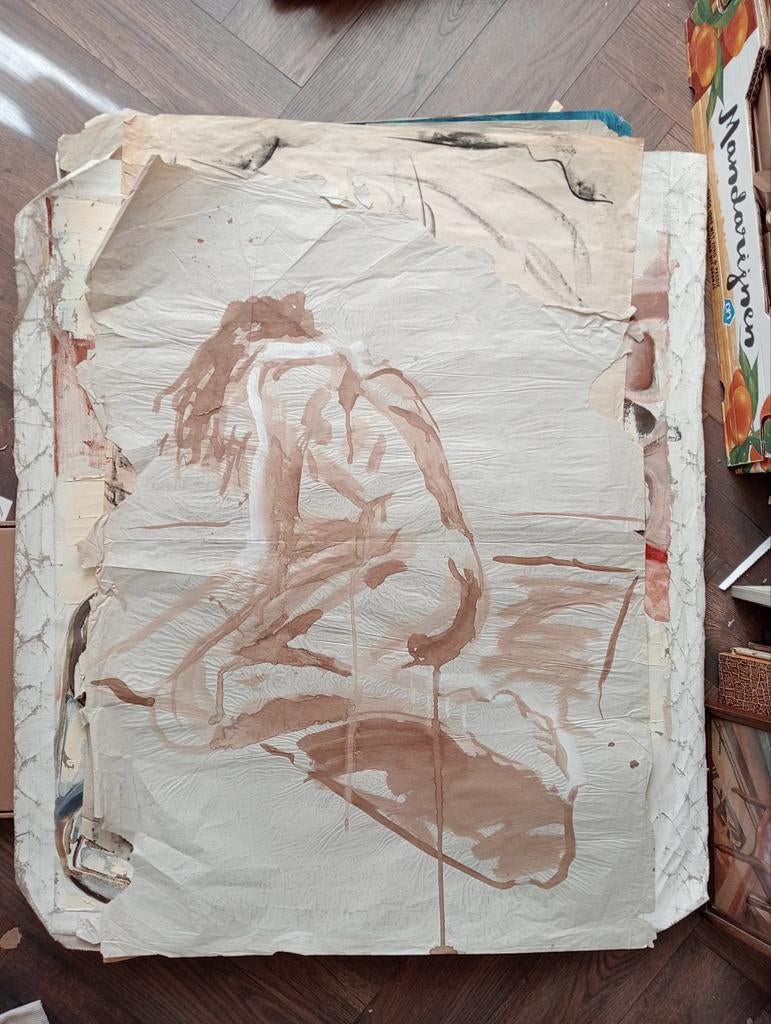 Aquarel naakt 20e eeuw, Ophalen of Verzenden