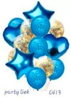 1e verjaardag ballonnen set nr C413, Ophalen of Verzenden, Nieuw, Versiering, Verjaardag