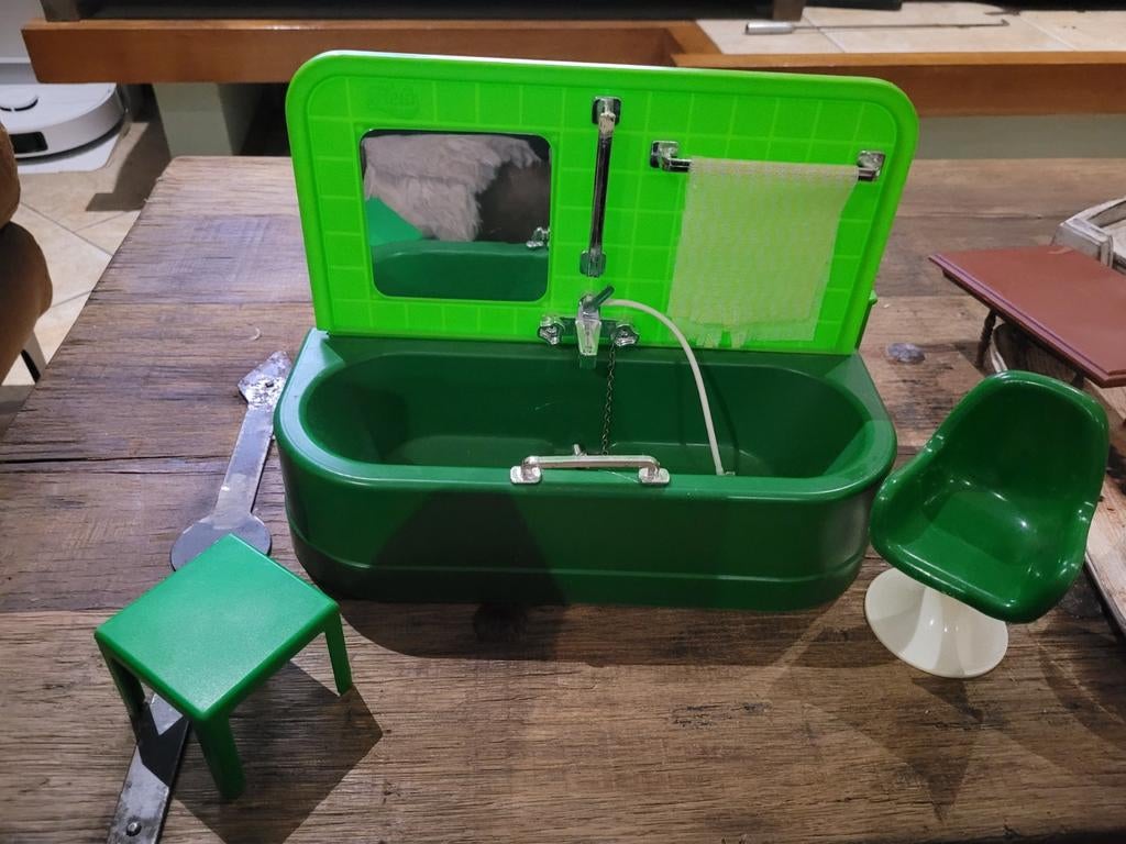 Groene speelgoed badkamer set barbie, Ophalen of Verzenden
