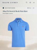Polo Ralph Lauren Slim Fit Stretch Mesh Polo Shirt, Blauw, Ophalen of Verzenden, Maat 46 (S) of kleiner, Polo Ralph Lauren