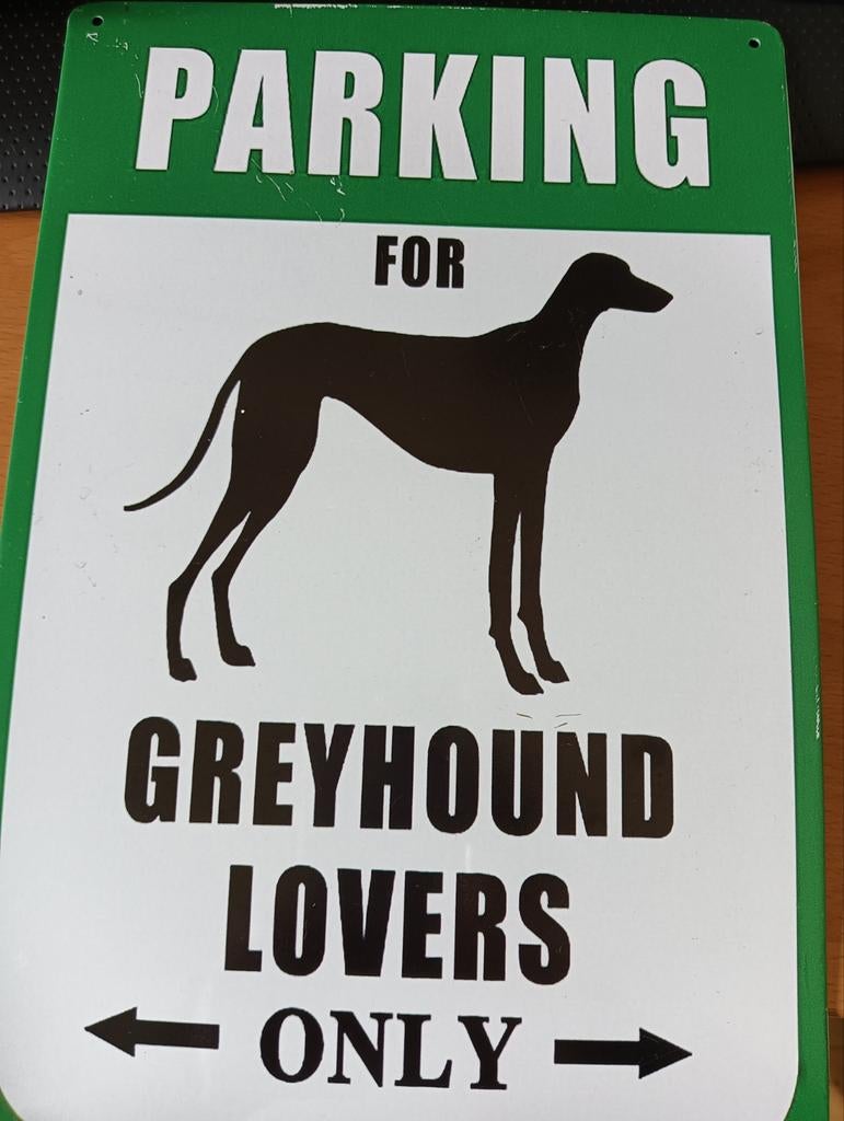 Greyhound windhond metalen wandbord, Dieren en Toebehoren, Ophalen of Verzenden