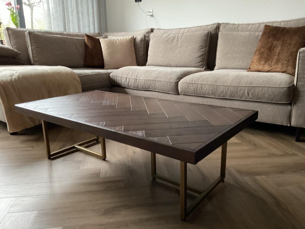 Dutchbone salontafel visgraat, Huis en Inrichting, Tafels | Salontafels, Ophalen, 100 tot 150 cm, 50 tot 100 cm, Zo goed als nieuw
