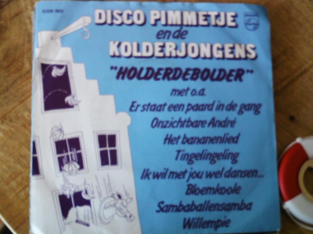 disco pimmetje / kolderjongens - holderdebolder 15mrt, Cd's en Dvd's, Vinyl Singles, 7 inch, Single, Ophalen of Verzenden, Zo goed als nieuw