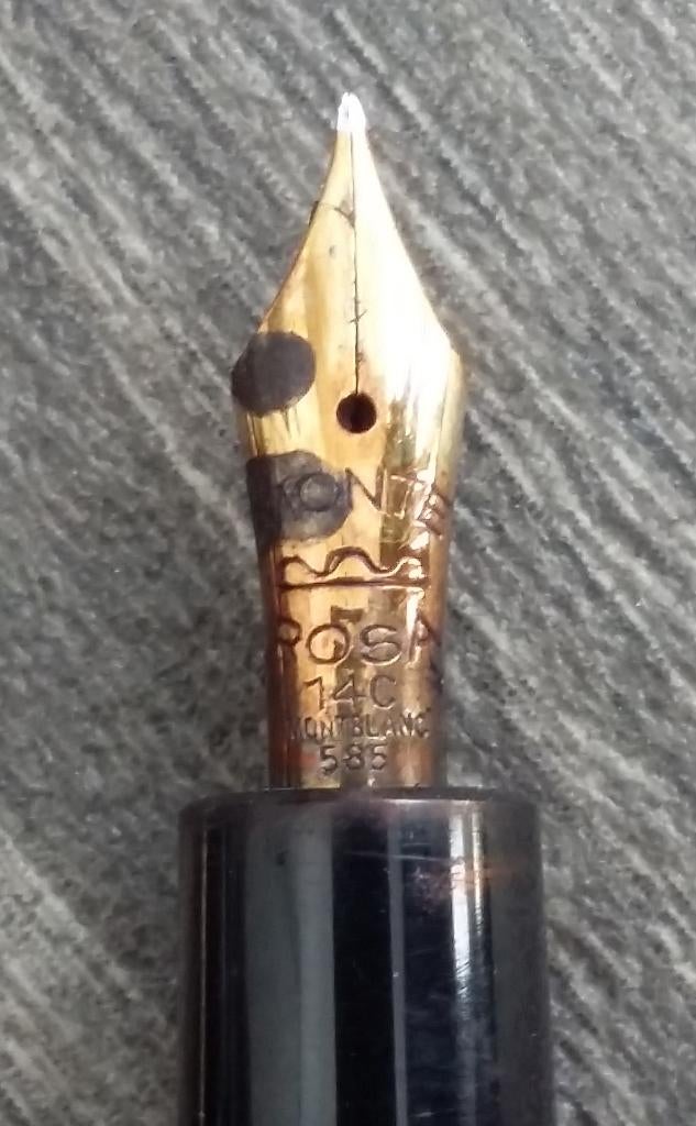 Omstreeks 1950 Montblanc Monte Rosa 042 G Vulpen 14 K. Nip, Verzamelen, Nvt., Gebruikt, Ophalen of Verzenden, Vulpen