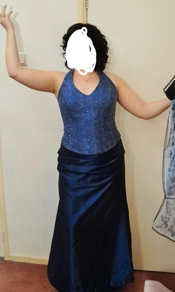 Prachtige nieuwe avondjurk, maat 40-42, Kleding | Dames, Gelegenheidskleding, Galajurk, Blauw, Maat 42/44 (L), Nieuw