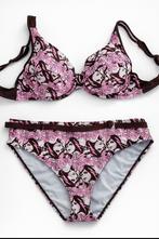 Stevige bikini met print in bruine, roze en witte kleuren. D, Ophalen of Verzenden, Zo goed als nieuw, Roze, Bikini