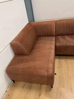 Mooie luxe suede bruine cognac goossens hoekbank - GEREINIGD, Huis en Inrichting, Ophalen, Luxe, Hoekbank, 300 cm of meer