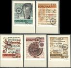 FAROER 1981 Schrift op 5 Maximumkaarten, FD-Gestempeld., Verzenden, Denemarken, Gestempeld
