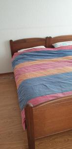 Deelbaar senioren bed - Houten tweepersoonsbed, Ophalen, Gebruikt, Tweepersoons, 180 cm