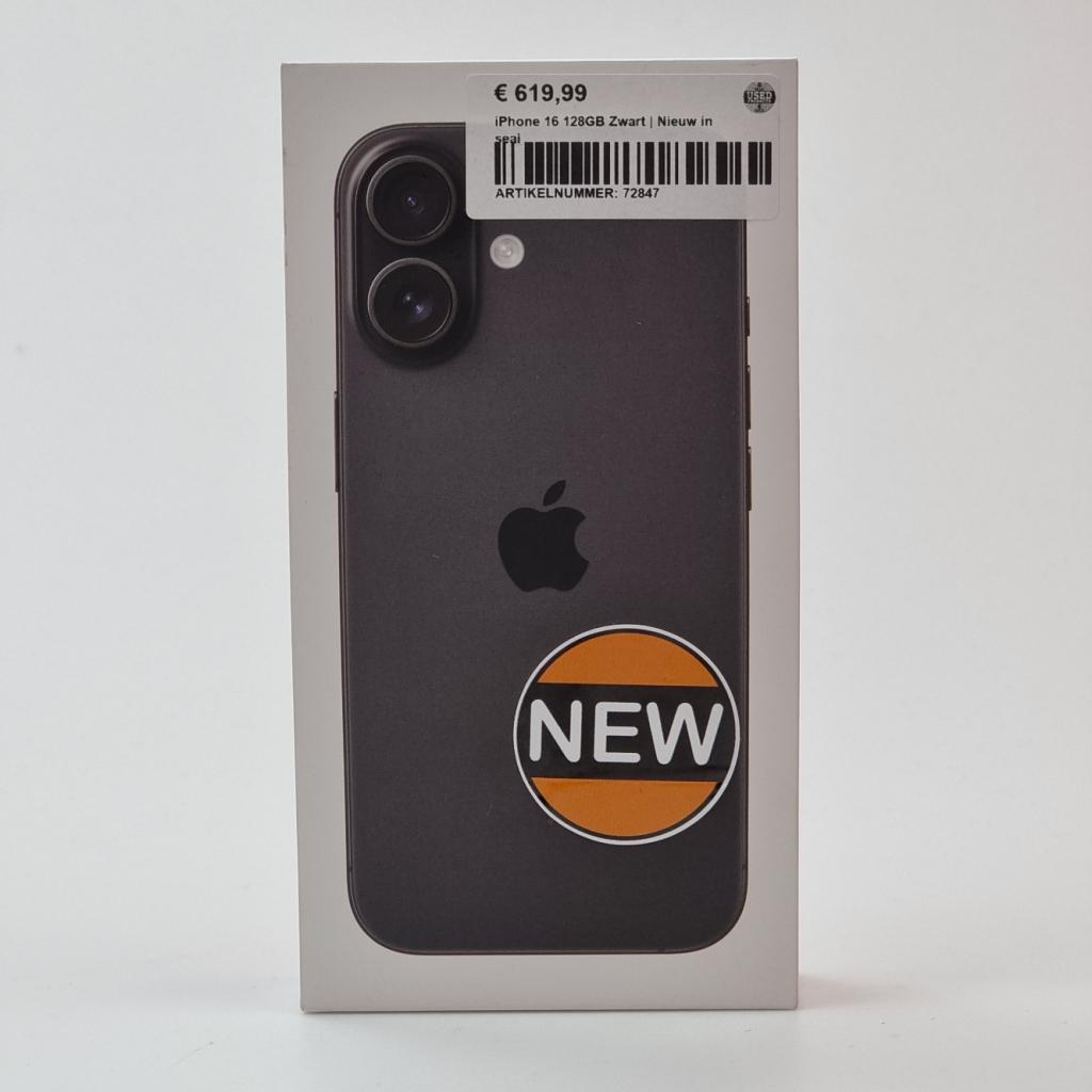 iPhone 16 128GB Zwart | Nieuw in seal, Apple, Nieuw, Support@apple.com, One Apple Park Way
Cupertino, CA 95014
United States