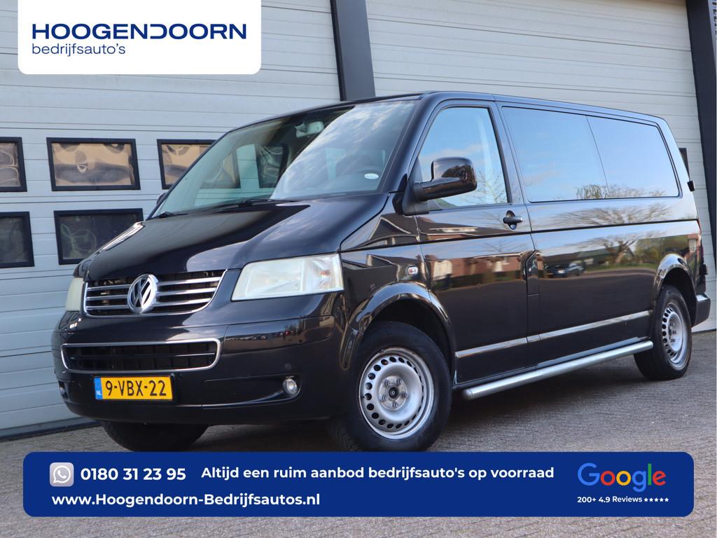 Volkswagen Transporter 2.5 TDI 131pk 5 Pers. DC - Lang L2 -, Auto's, Voorwielaandrijving, Gebruikt, Zwart, Volkswagen