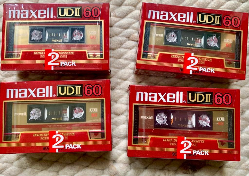 Zeldzaam NOS Maxell UDII-60 JAPAN 1986 cassettebanden UDII60, 2 t/m 25 bandjes, Ophalen of Verzenden, Nieuw in verpakking, Maxell Europe Limited. Botanica Ditton Park, Riding Court Road,  Datchet, Slough,  Berkshire England SL3 9LL