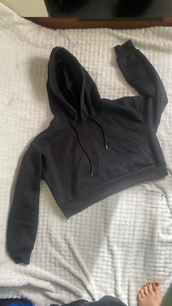 Dames Short Design Hoddie, Kleding | Dames, Jassen | Winter, Ophalen, Zo goed als nieuw, Zwart