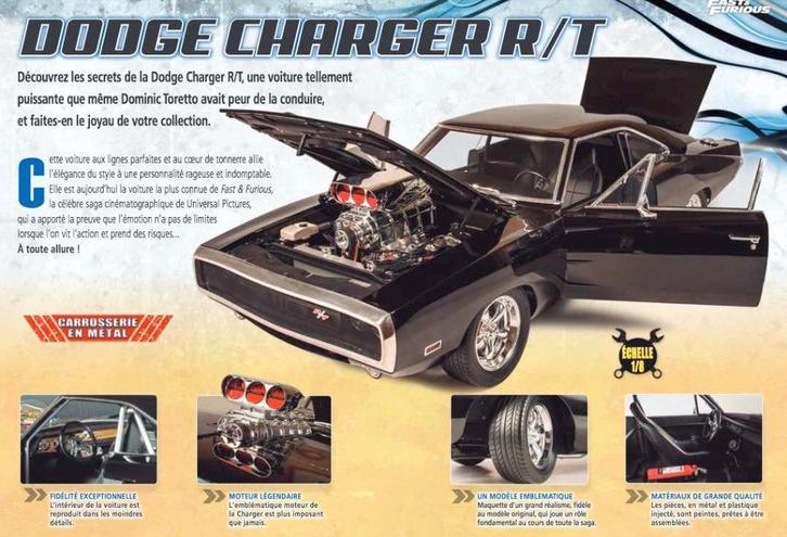 Dodge Charger R/T in 1:8 scale | Fast & Furious  110 delen, Hobby en Vrije tijd, Modelauto's | 1:5 tot 1:12, Nieuw, Auto, 1:5 t/m 1:8