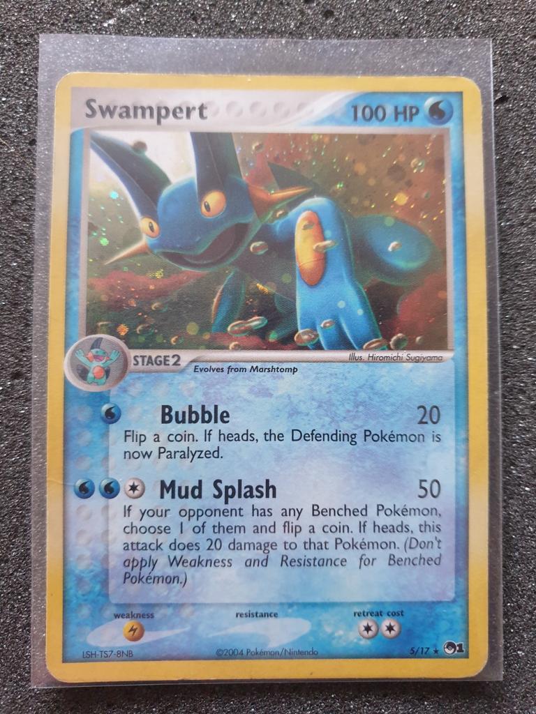 Pokémon kaart Swampert holo #5 POP Series 1, Ophalen of Verzenden, Gebruikt, Losse kaart