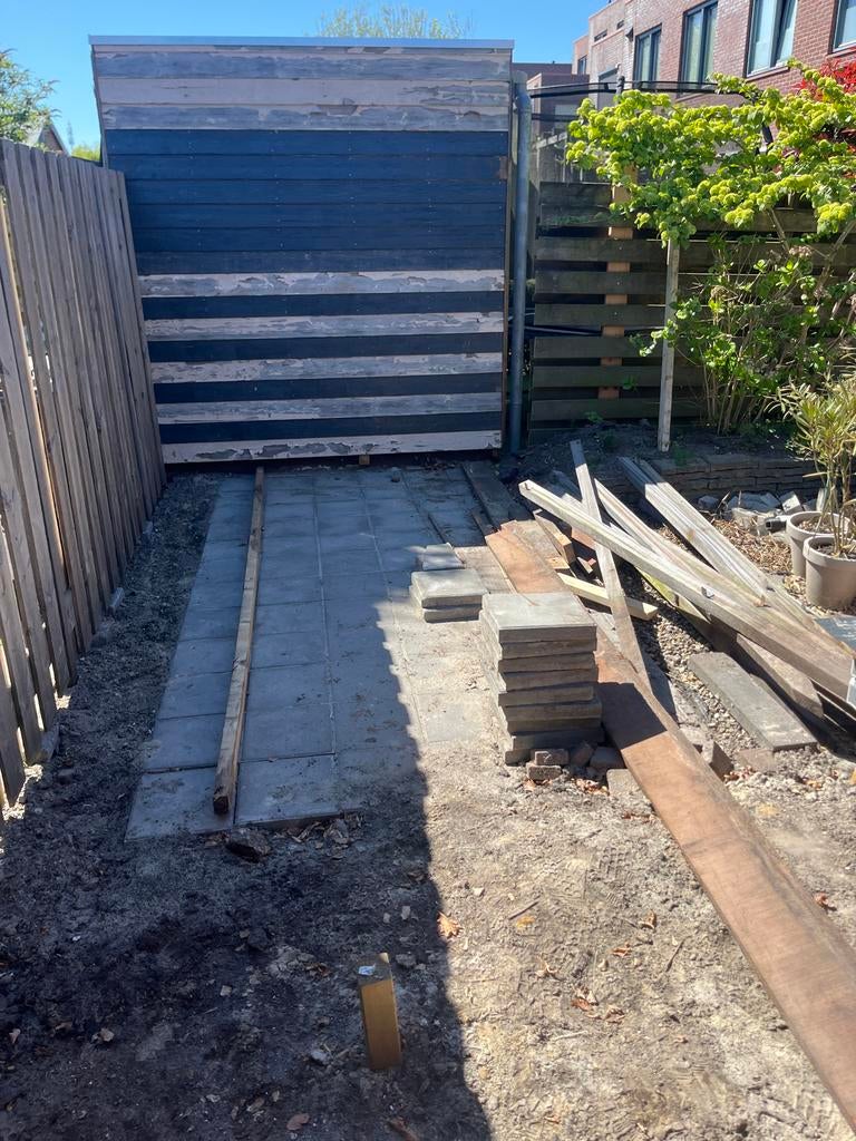 Gratis af te halen: Stoeptegels 30x30 cm, ca. 12m2, Tuin en Terras, Tegels en Klinkers, Gebruikt, Terrastegels, Beton, 10 m² of meer