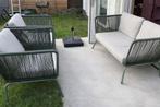 Groene Intratuin Loungeset - 2 Stoelen en 1 Bank, Tuin en Terras, Tuinsets en Loungesets, Ophalen, 4 zitplaatsen, Kunststof, Gebruikt