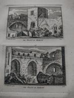 245 / 246 Abcoude het Slot Kopergravure 18e Eeuw dl 3, Antiek en Kunst, Kunst | Etsen en Gravures, Ophalen of Verzenden