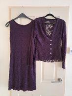 Jurkje met kanten vestje maat L, Maat 38/40 (M), Paars, Ophalen of Verzenden, Gedragen