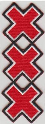 XXX Amsterdam stoffen opstrijk patch embleem #2, Verzamelen, Ophalen of Verzenden, Nieuw, Shirt