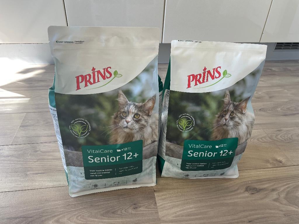 2 zakken Prins VitalCare Senior 12+ 4 kg, Dieren en Toebehoren, Ophalen of Verzenden, Kat