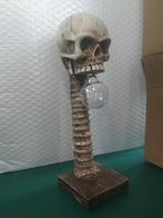 Doodskop Lamp / Skull Schedel Beeld Decor Horror Licht, Verzenden, Nieuw, Minder dan 50 cm
