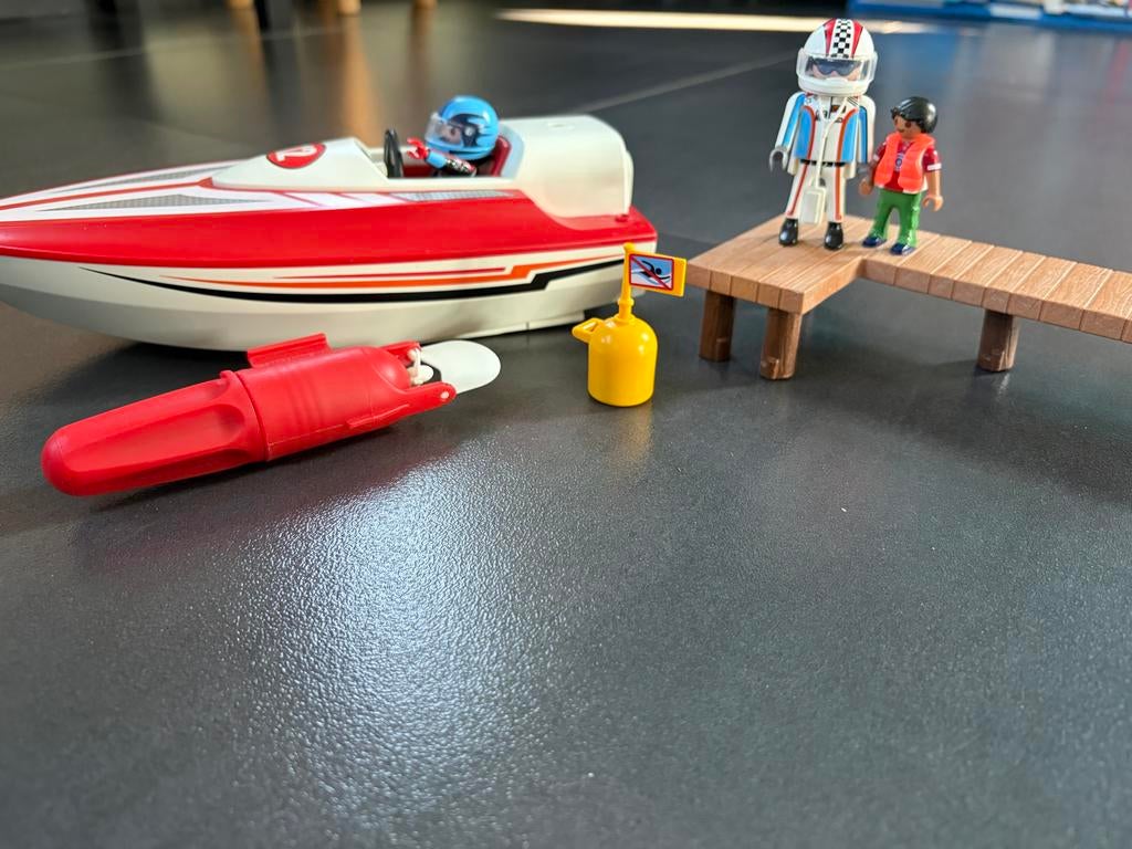 Playmobil Speedboot met Onderwatermotor en Figuren, Ophalen of Verzenden, Gebruikt, Complete set