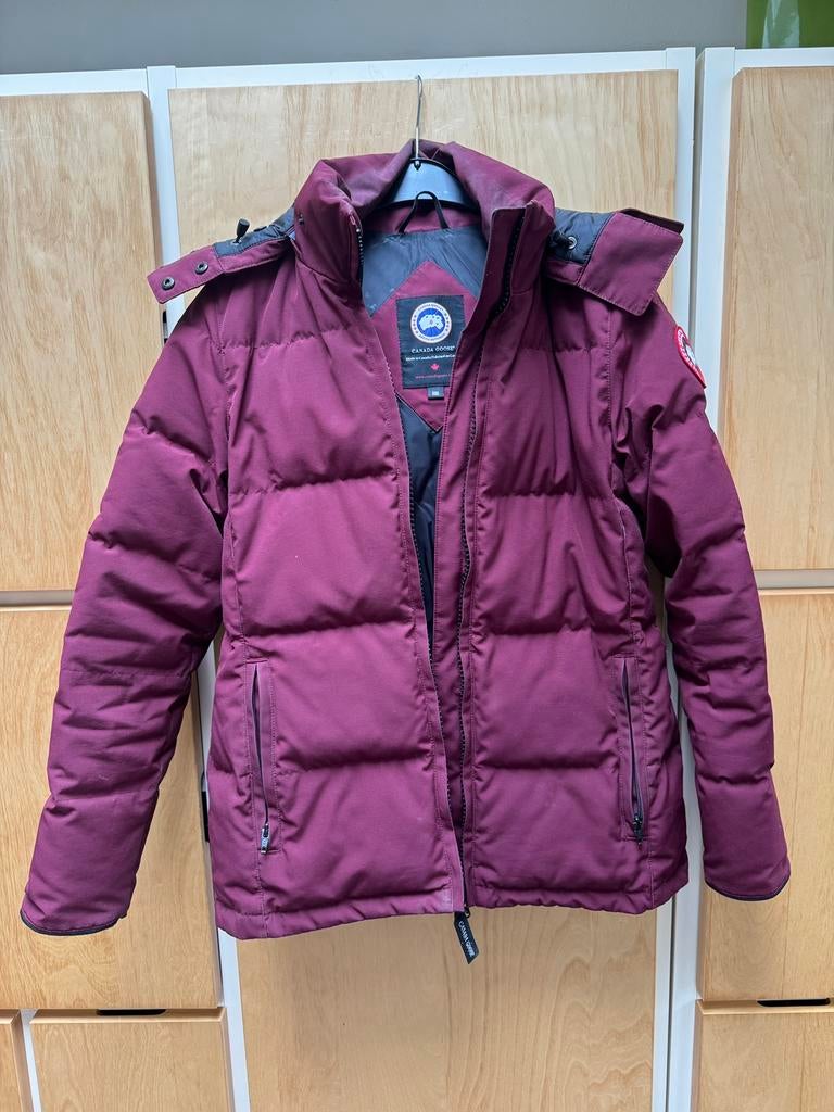 Canada Goose Dames bordeaux rode winterjas, Kleding | Dames, Jassen | Winter, Ophalen of Verzenden, Gedragen, Maat 38/40 (M), Rood